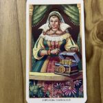 Карта Таро Королева Пентаклей