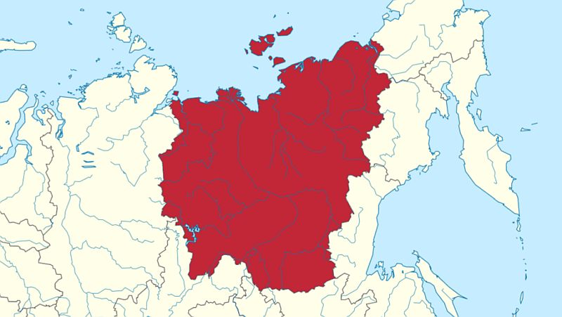Якутия на карте