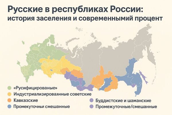 Русские в республиках России: история заселения и современный процент Русские в республиках России