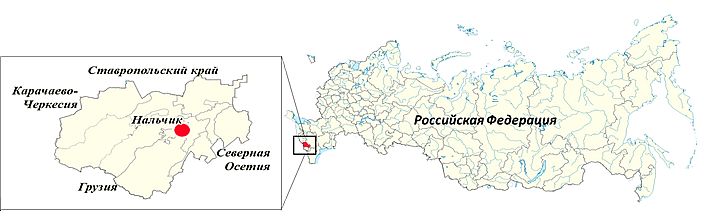 Кабардино-Балкарская Республика на карте