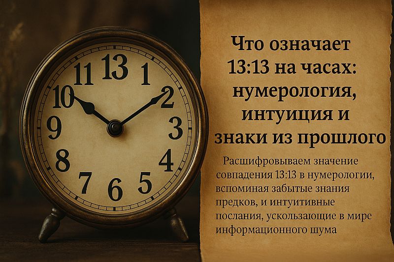 13:13 на часах — послание, которое стоит услышать
