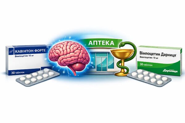 Кавінтон Форте та Вінпоцетин Дарниця